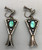 set with older webbed #8 turquoise, classic naja holds 15 gorgeous turquoise cabochons, 18 beautiful three petal blossoms