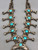 three turquoise cabochons on the naja, a single turquoise dangle, and 10 turquoise cabochons