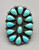 nine beautiful teardrop-shaped turquoise cabochons