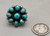 nine wonderful round turquoise cabochons in a single cluster