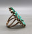 vintage turquoise cluster ring, 17 natural turquoise cabochons