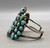 circa 1930s natural turquoise cluster bracelet