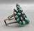 circa 1930s natural turquoise cluster bracelet