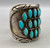 three stunning rows of turquoise cabochons