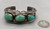 vintage three stone turquoise, two carinated shanks