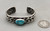 single turquoise cabochon, two bands of twisted wire