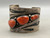 three coral cabochons in varying sizes, good weighted feel