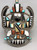 turquoise, coral, onyx, and mother of pearl inlay set in a knifewing design