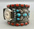 Super Coral and Turquoise Watch Bracelet