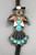 thunderbird design set with lovely turquoise, coral, mother of pearl, and onyx