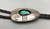 webbed turquoise cabochon in the center, nice hand stamping