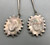 round turquoise cluster slide, silver tips and matching turquoise cluster dangles