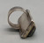 raised inlay ring, made of bone, onyx, turquoise