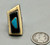 raised inlay ring, made of bone, onyx, turquoise
