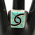 stunning turquoise inlay is in a hummingbird design