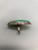 gorgeous vintage larger stone turquoise and sterling silver ring