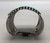 phenomenal 15 row snake eye/dot turquoise bracelet, silver dots and delicate hand stamped designs