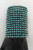 phenomenal 15 row snake eye/dot turquoise bracelet, silver dots and delicate hand stamped designs