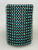 phenomenal 15 row snake eye/dot turquoise bracelet, silver dots and delicate hand stamped designs