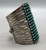 phenomenal 15 row snake eye/dot turquoise bracelet, silver dots and delicate hand stamped designs