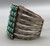vintage six row turquoise bracelet, silver dots, beautiful hand stamping
