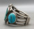 vintage hefty handmade turquoise bracelet, seven gorgeous turquoise cabochons, four wire conjoined terminal