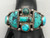 vintage hefty handmade turquoise bracelet, seven gorgeous turquoise cabochons, four wire conjoined terminal