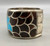 vintage Zuni inlay bracelet by Orlinda Natewa, fish scale inlay with penn shell and turquoise