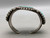 hefty older three stone turquoise bracelet, three larger natural turquoise cabochons, three wire terminal