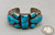 1920s-1940s seven stone natural turquoise bracelet, seven stunning natural turquoise cabochons, each displayed in smooth silver bezels