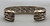 older handmade coin silver marked bracelet, carinated bands with conjoined ends, center twisted wire, hand stamped designs