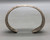 older handmade coin silver marked bracelet, carinated bands with conjoined ends, center twisted wire, hand stamped designs