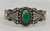 natural turquoise, sterling silver bracelet, turquoise cabochon,  smooth bezel, hand stamped designs, twisted wire, silver dots, silver applique, solid cuff
