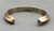 vintage sterling silver bracelet, stamped design, triangle shaped, smooth silver cuff