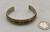 sterling silver storyteller style bracelet,  brass overlay design, hand stamped feather design, solid cuff