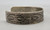 sterling silver bracelet with stamp work,  circa 1930s, hand stamped designs, smooth silver cuff