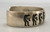 sterling silver overlay bracelet, storyteller design, cut outs, etched lines, smooth silver cuff