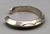 solid sterling silver, triangle wire bracelet, stamp work, smooth cuff