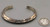 solid sterling silver, triangle wire bracelet, stamp work, smooth cuff