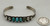1930s era, 4 turquoise stones, hand stamped, silver dots