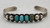 1930s era, 4 turquoise stones, hand stamped, silver dots