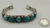 9 stone, natural turquoise, twisted wire, 3 wire terminal, antique