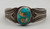 1920s - 1930s, large natural turquoise, hand stamped,