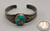 1920s - 1930s, large natural turquoise, hand stamped,