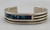 lapis and turquoise inlay, mosaic inlay, filework,  solid cuff