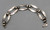 1930s era, turquoise and silver, link bracelet,  hand stamped designs