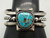 Morenci turquoise, deep and stamped designs, three wire terminal, vintage