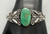 turquoise and sterling silver,  Maisel's,  coiled wire, hand stamped designs, scalloped edges