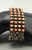 dot or snake eye coral cluster, hand stamped designs, Nelson Burbank, Navajo