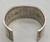 hefty sterling silver bracelet, stamping inside and outside of cuff, motorcycle and flame design, northwest coast origin